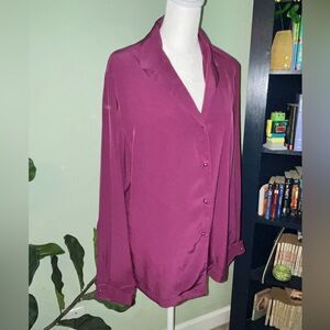 Vintage 80s Halston III French Cuff Secretary Blouse